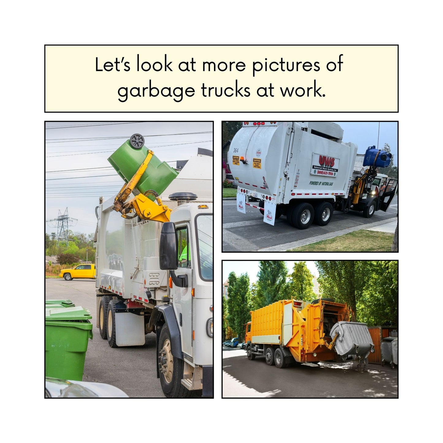 "All About Garbage Trucks" (Paperback) Children's Book