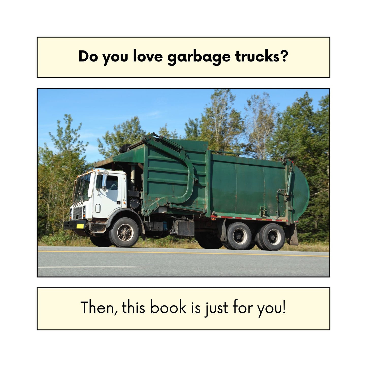 "All About Garbage Trucks" (Paperback) Children's Book