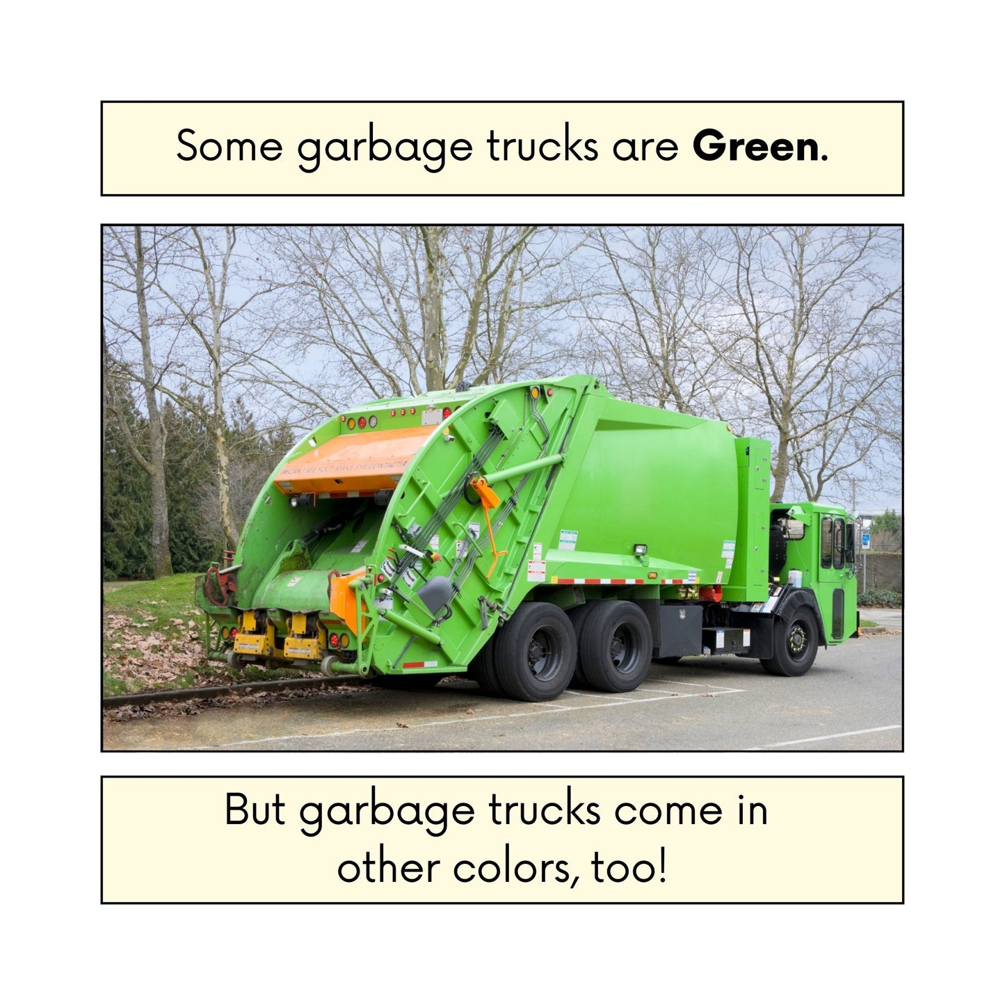 "All About Garbage Trucks" (Paperback) Children's Book