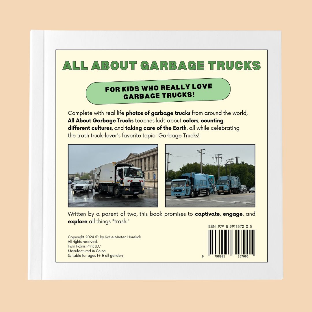 "All About Garbage Trucks" (Hardcover) Children's Book - PRE-ORDER:SHIPS NOVEMBER 1