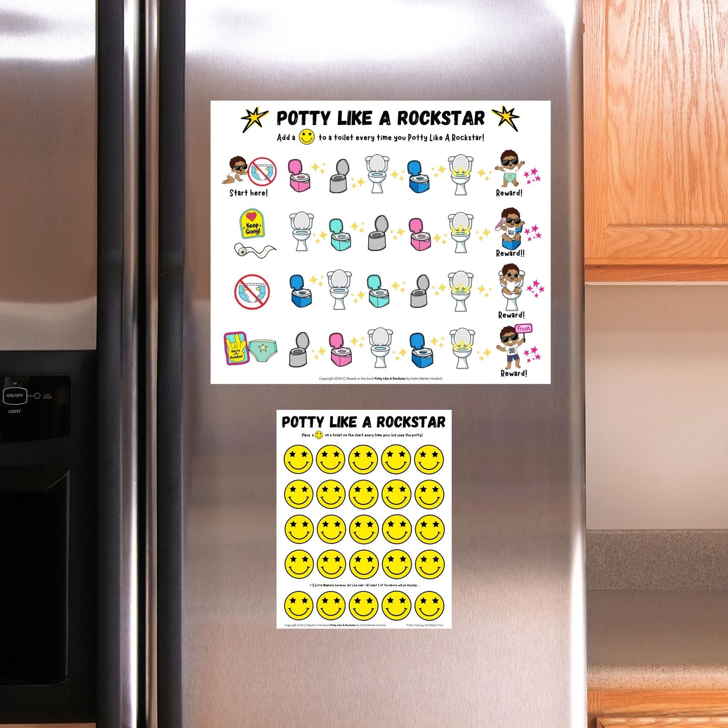 Reusable "Potty Like A Rockstar" Potty-Training Chart - PRE-ORDER: SHIPS NOVEMBER 1