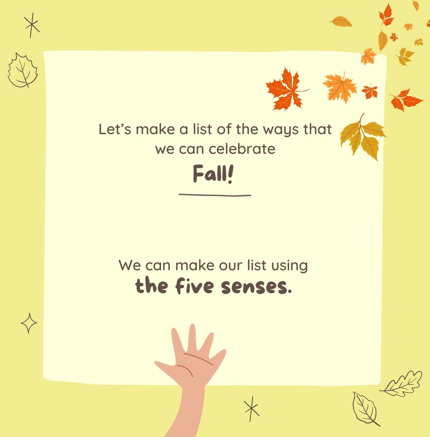 "I Love Fall!" Five Senses Children's Book