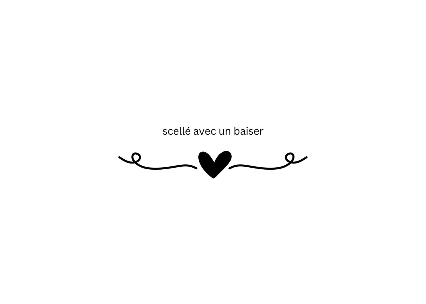 "Scelle Avec un Baiser" Greeting Card ("Sealed with A Kiss" in French)