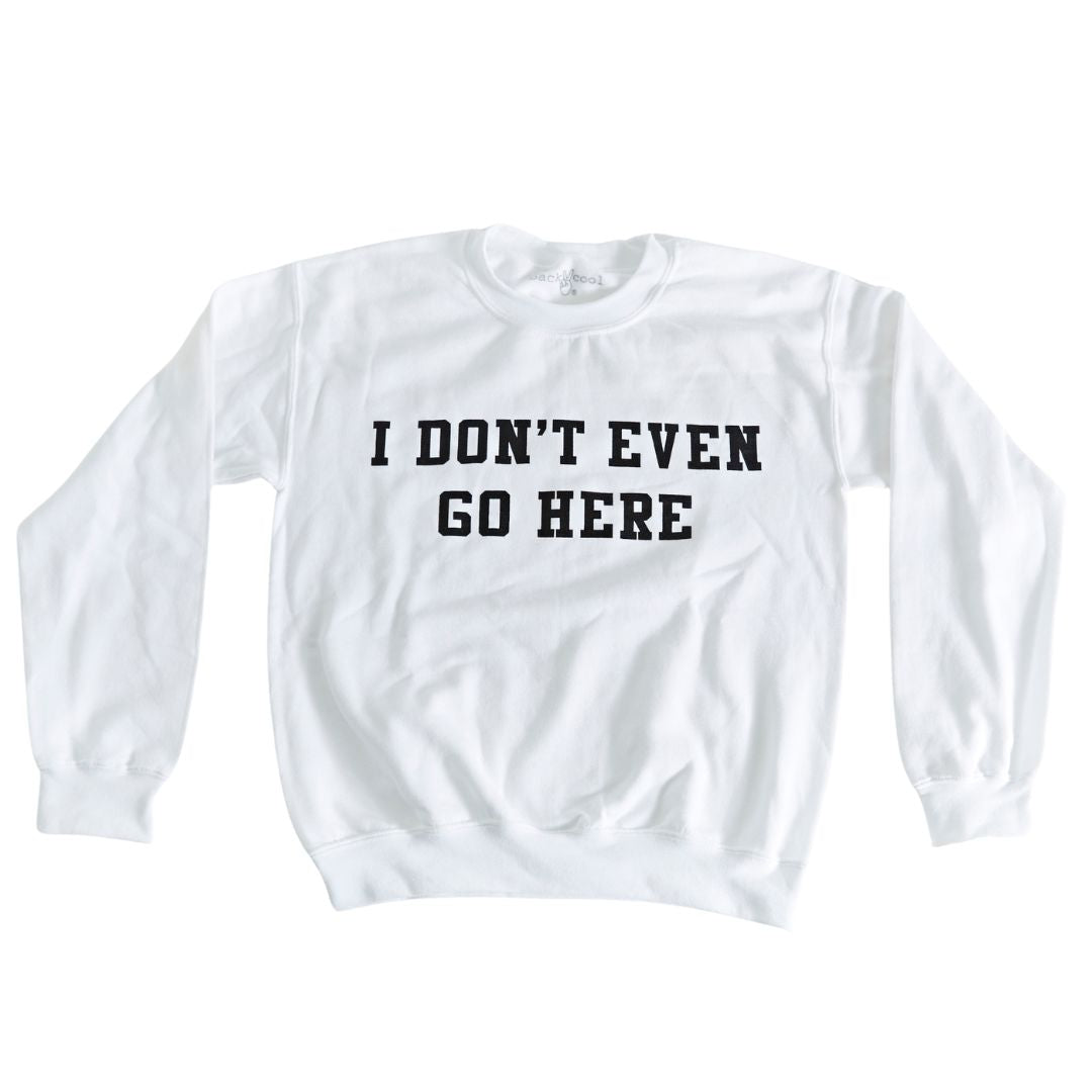 Funny White Crewneck Collegiate University Sweatshirt