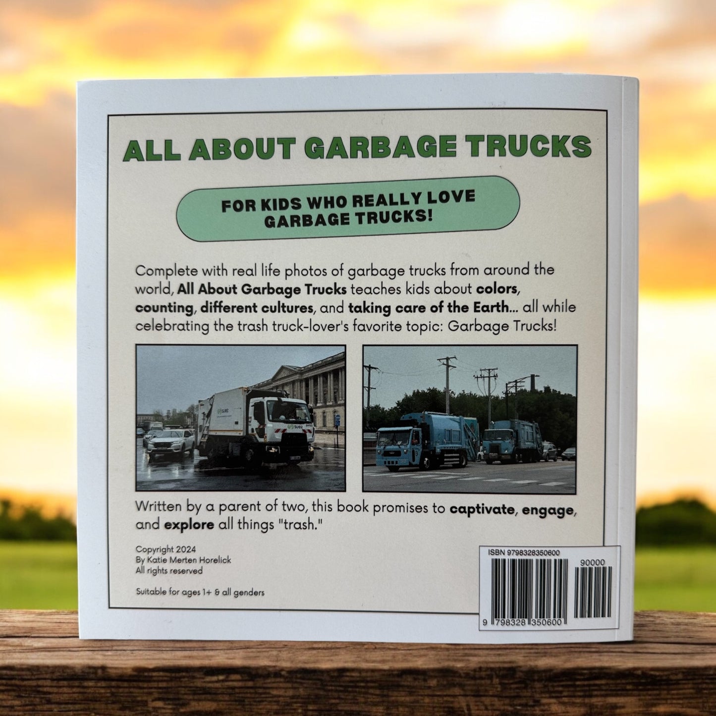 "All About Garbage Trucks" (Paperback) Children's Book